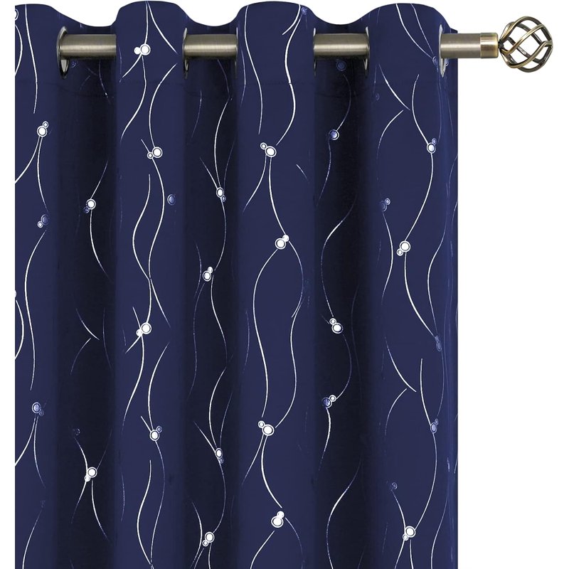 Thermal Insulated Blackout Curtains Set for Bedroom - Grommet Room Darkening Window Drapes