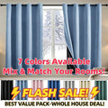 Blackout Window Curtain Panel - Noise Reducing Thermal Microfiber Insulated
