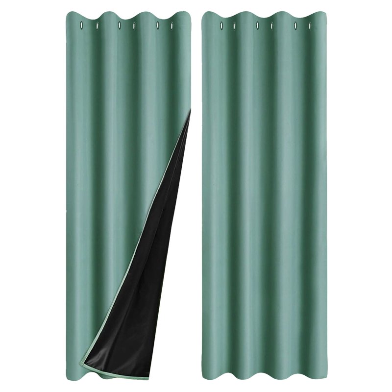 Blackout Thermal Curtain - Room Darkening Noise Reducing Window Drape