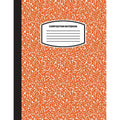 Wide Rule Composition Notebook - 8.5x11 Inches, Orange Cover, 100 Sheets