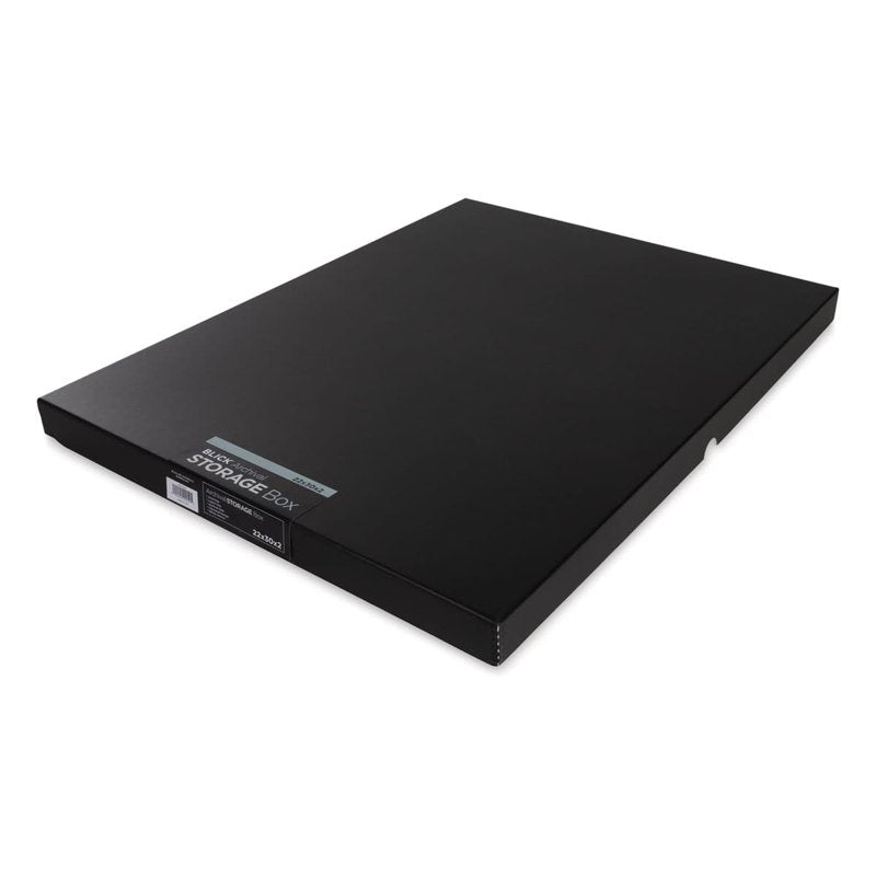 Archival Storage Box 22x30x2 Inches - Acid-Free Black Document Organizer