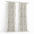 Blackout Botanical Pleated Curtain Panels - 40x90 Inches, Pack of 2