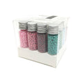 Rainbow Glass Seed Bead Mix for Jewelry Making - 12-Piece Set