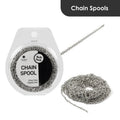 Iron Rolo Chain Spool for DIY Jewelry Making 10 Yards - Silver Rhodium Plated
