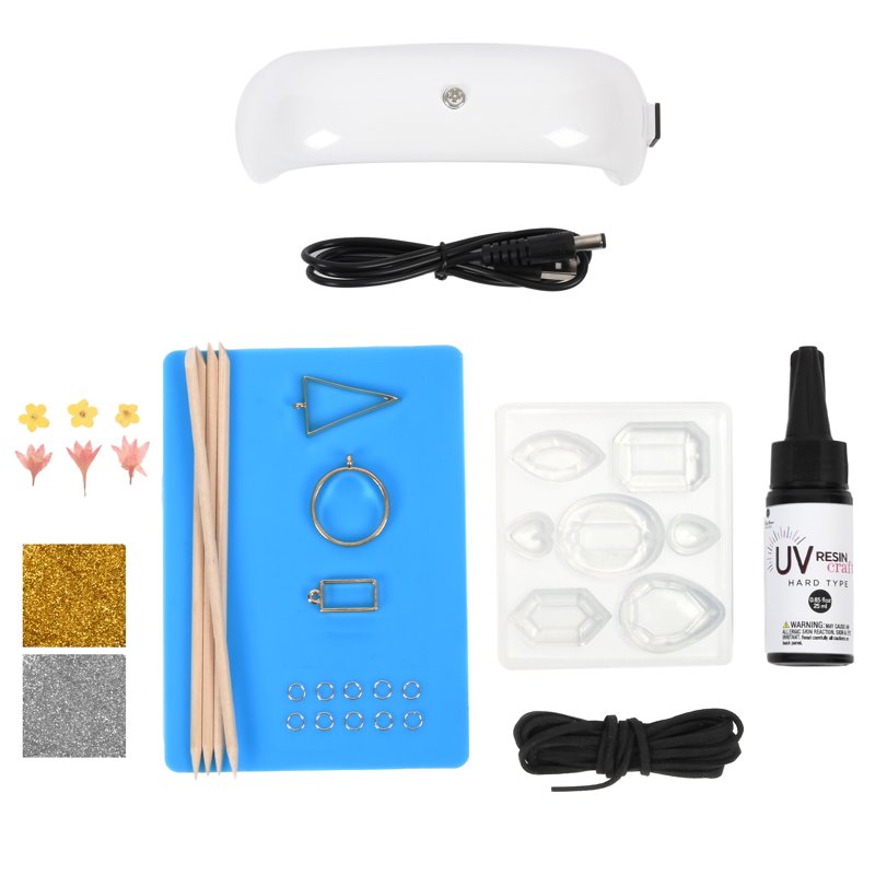 UV Resin Jewelry Making Kit with Pendants & Charms - Multi-Color