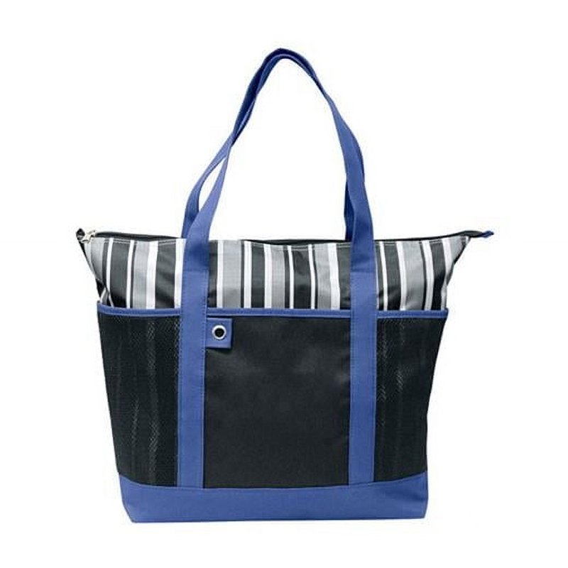 Unisex Striped Tote Bag for Shopping & Travel - Spacious & Trendy