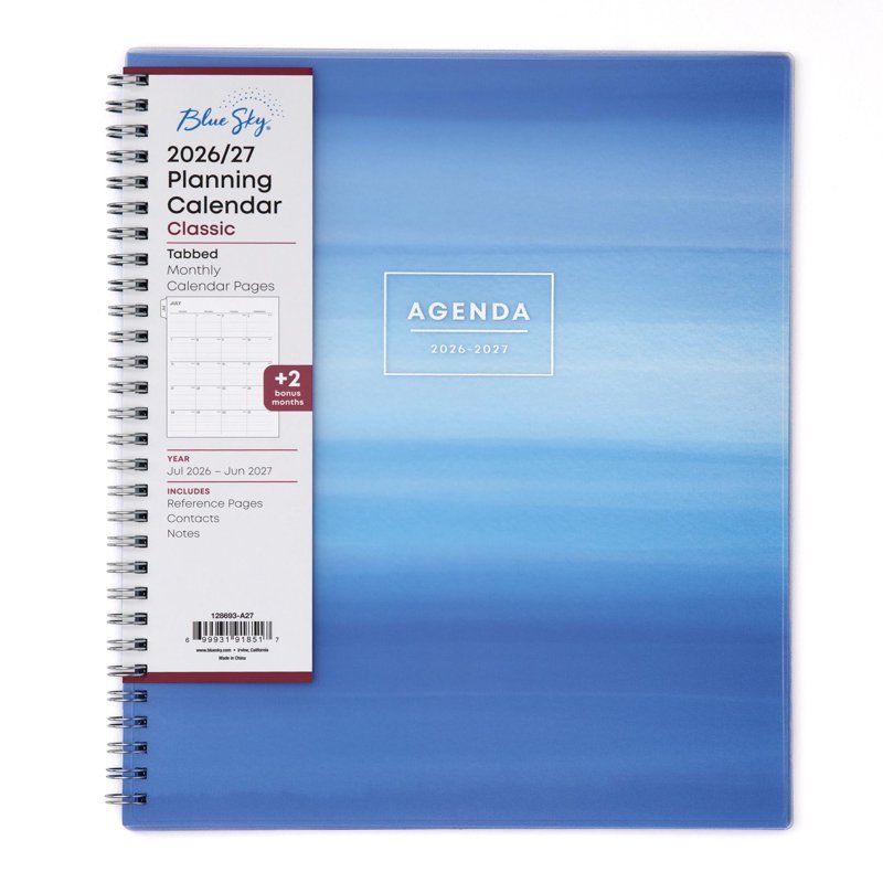 2026-2027 Academic Year Monthly Planner Calendar 8x10 - July to June