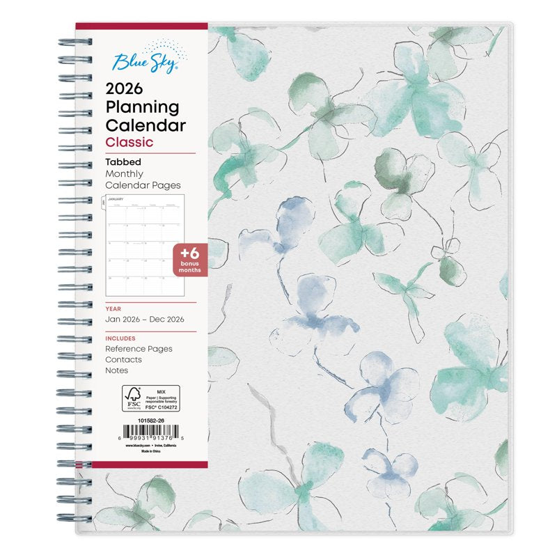 2026 Monthly Planner Calendar - 8x10 Durable Flexible Cover & Laminated Tabs