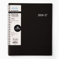 2027 Monthly Planner Calendar, 18 Months, July 2026 - Dec 2027, 8x10, Flexible Cover, Silver Wirebound