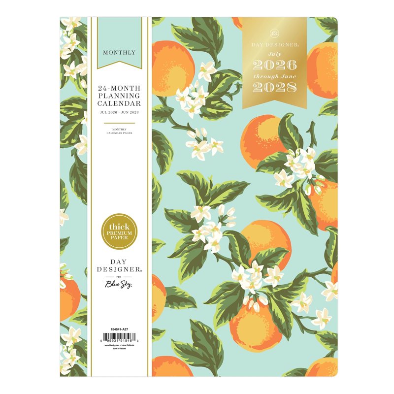 2026-2028 Monthly Academic Planner Calendar - 8.5x11 Flexible Cover