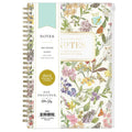 Blue Sky Day Designer Zip Pocket Cover Notebook - 5.75" x 8.5" Floral Journal, 160 Lined Pages, Gold Wire Binding