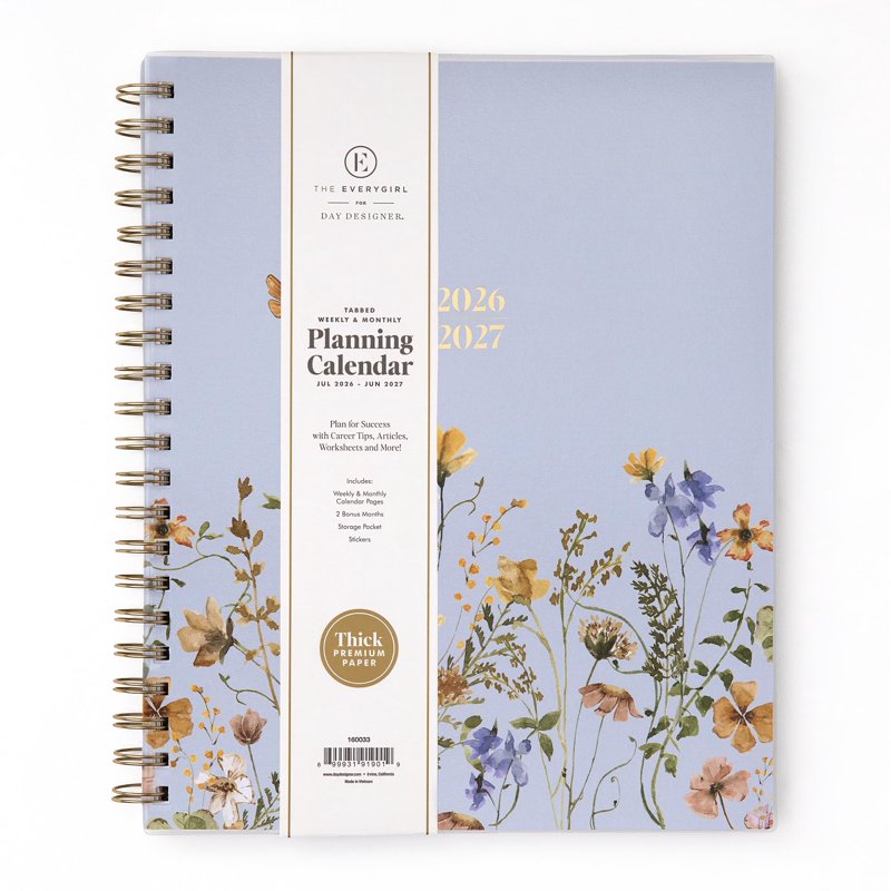 Academic Year Planner Calendar 2026-2027 Weekly Monthly Organizer - Blue Sky