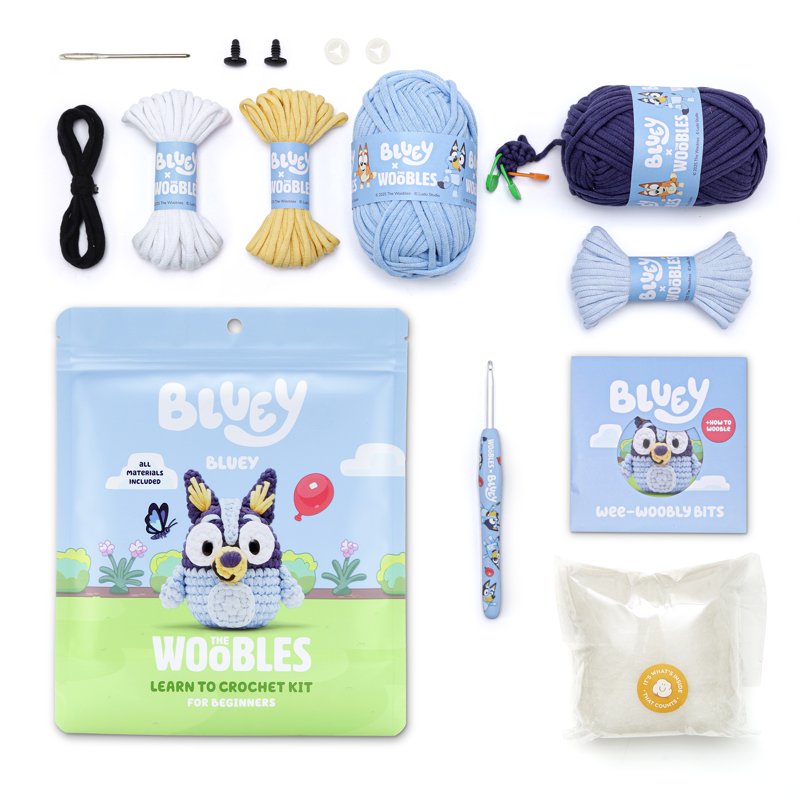 The Woobles Beginner Crochet Amigurumi Kit – Bluey Variation