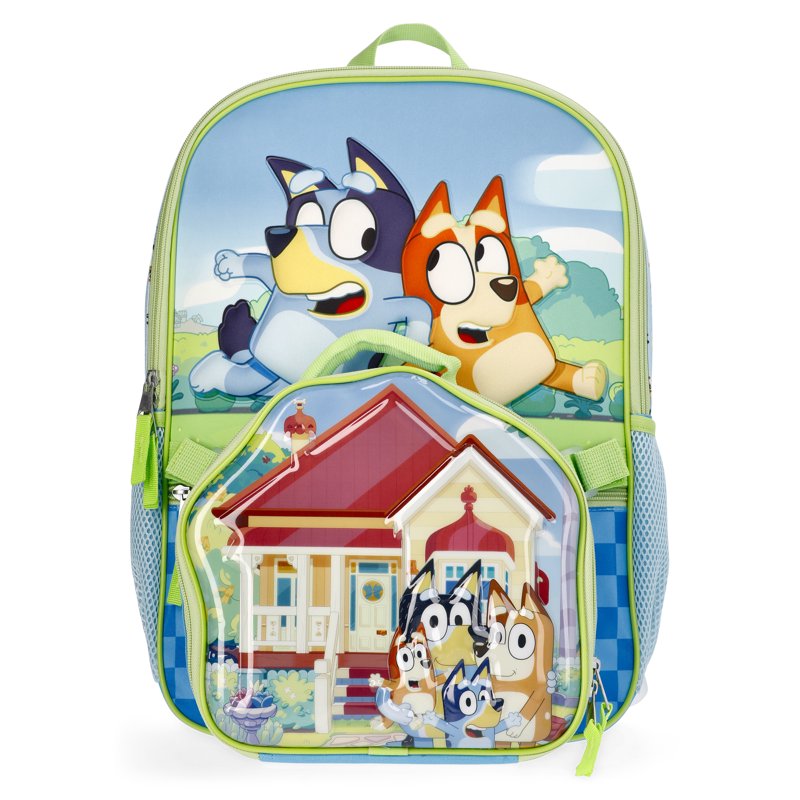 Bluey Home Sweet Home 17-Inch Unisex Backpack & Lunch Set for Kids