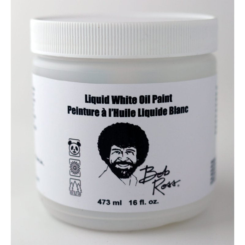 Liquid White Base Coat for Oil Painting - 473ml Jar for Wet-on-Wet Technique