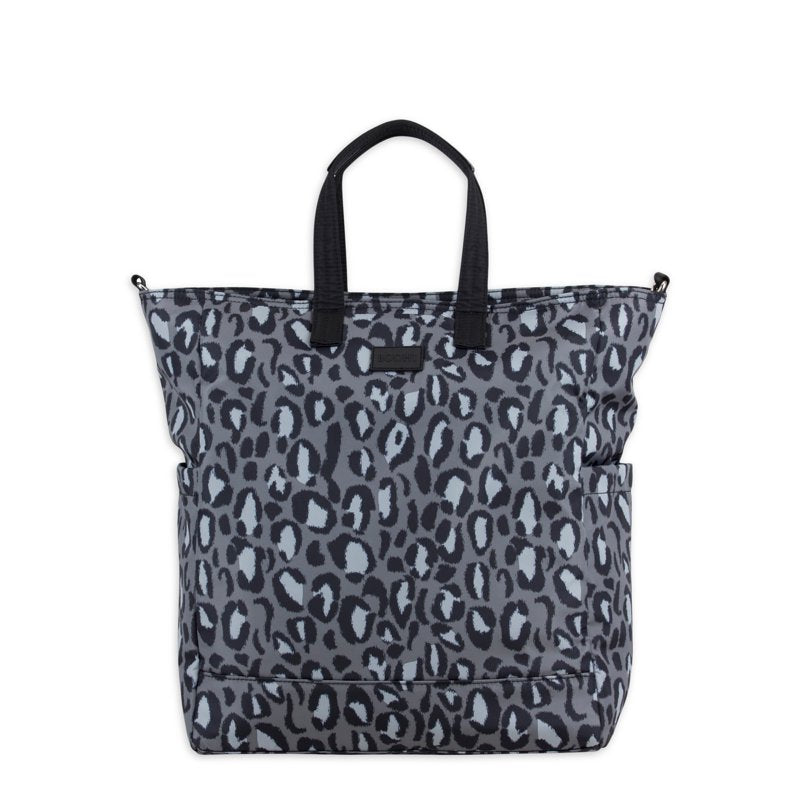 Convertible Tote Backpack for Women - Gray Leopard, Multi-Use & Spacious