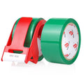 Green Packing Tape with Dispenser - Heavy Duty, 2 Refill Rolls, 1.88 Inch x 55 Yards