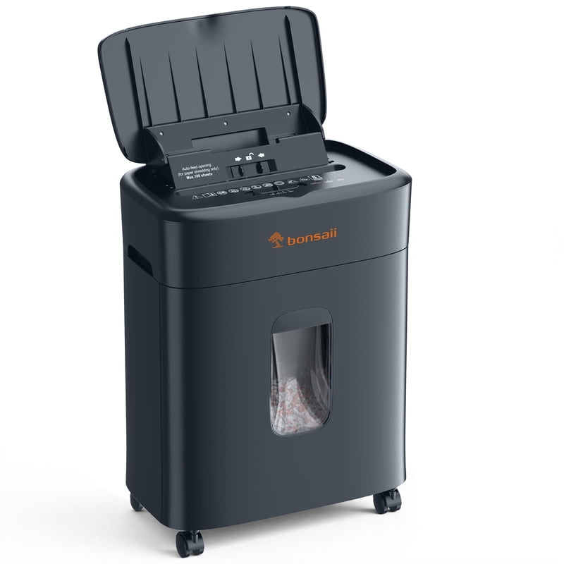 Heavy Duty Micro-Cut Paper Shredder with Auto Feed and Pull-Out Bin – Multiple Sheet Capacity