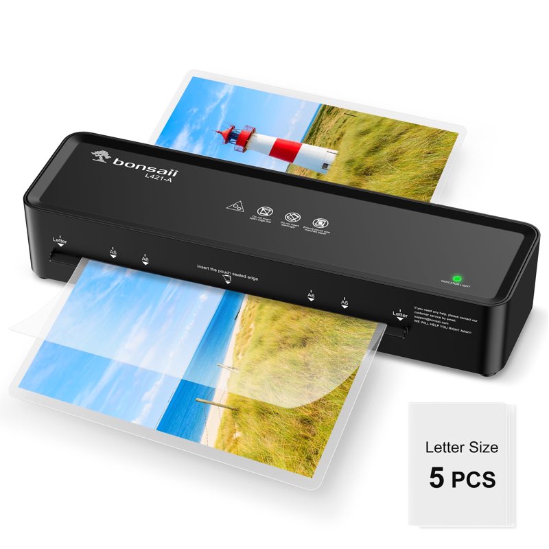 A4 Thermal Laminator Machine with Laminating Sheets for Home Office School