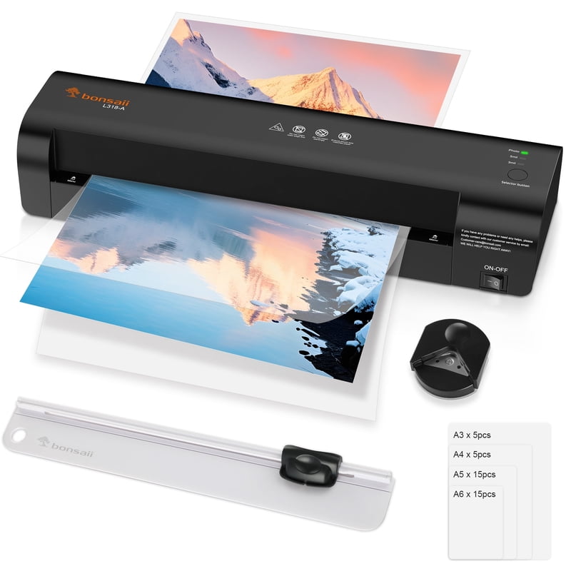 A3 Laminator Machine with Laminating Sheets, Cutter & Corner Rounding Set