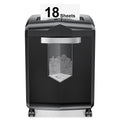 18-Sheet Cross Cut Paper Shredder for Home Office with Wastebasket and Safety Features