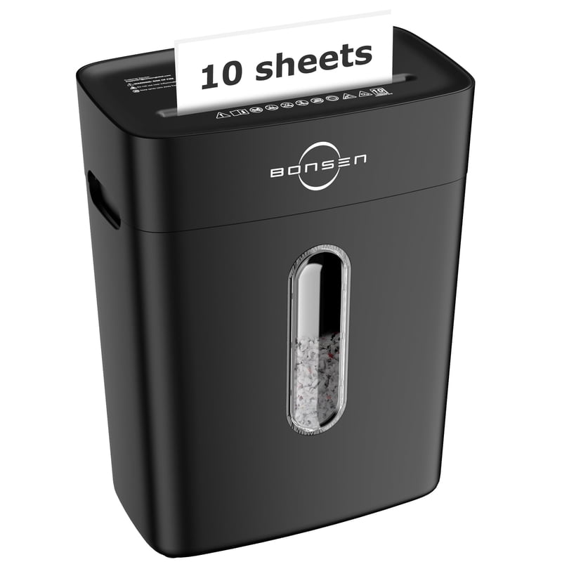 10-Sheet Cross Cut Paper Shredder with 4-Gallon Wastebasket for Home Office Security