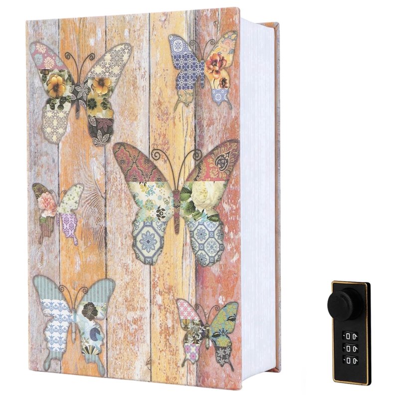 Book Safe Lock Box Hidden Safe with Combination Lock for Travel and Storage
