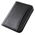 Leather Padfolio Portfolio Folder with Zippered Closure - 7x9.5 Inches