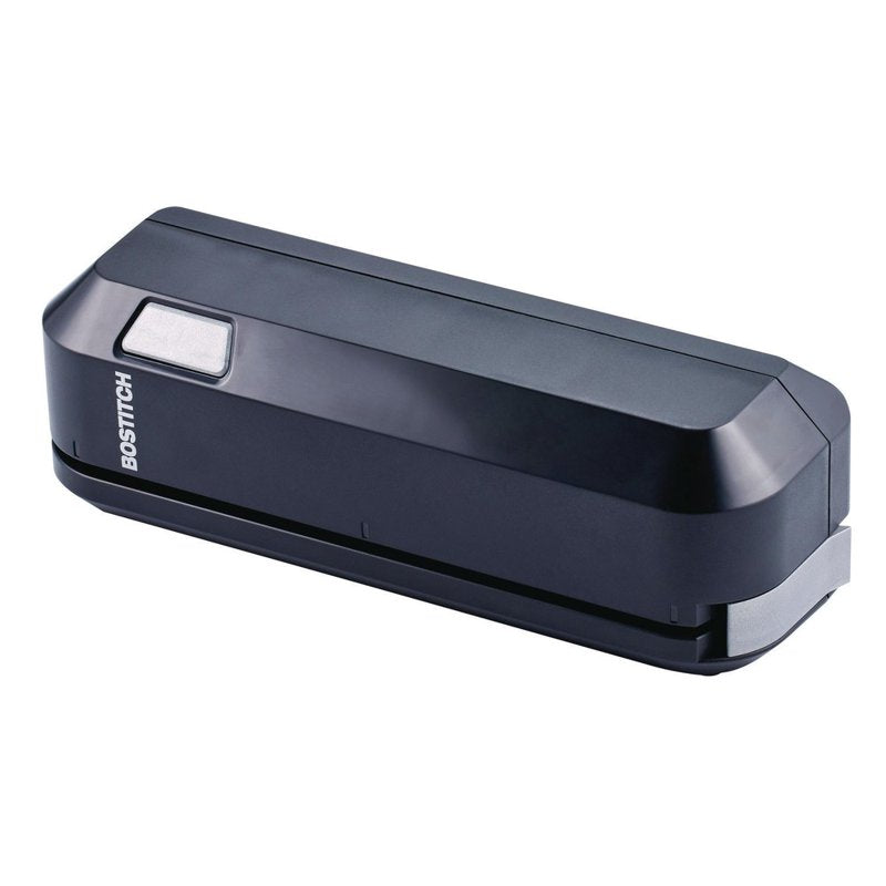 Electric 20-Sheet Three-Hole Punch with Adjustable Guide - Black