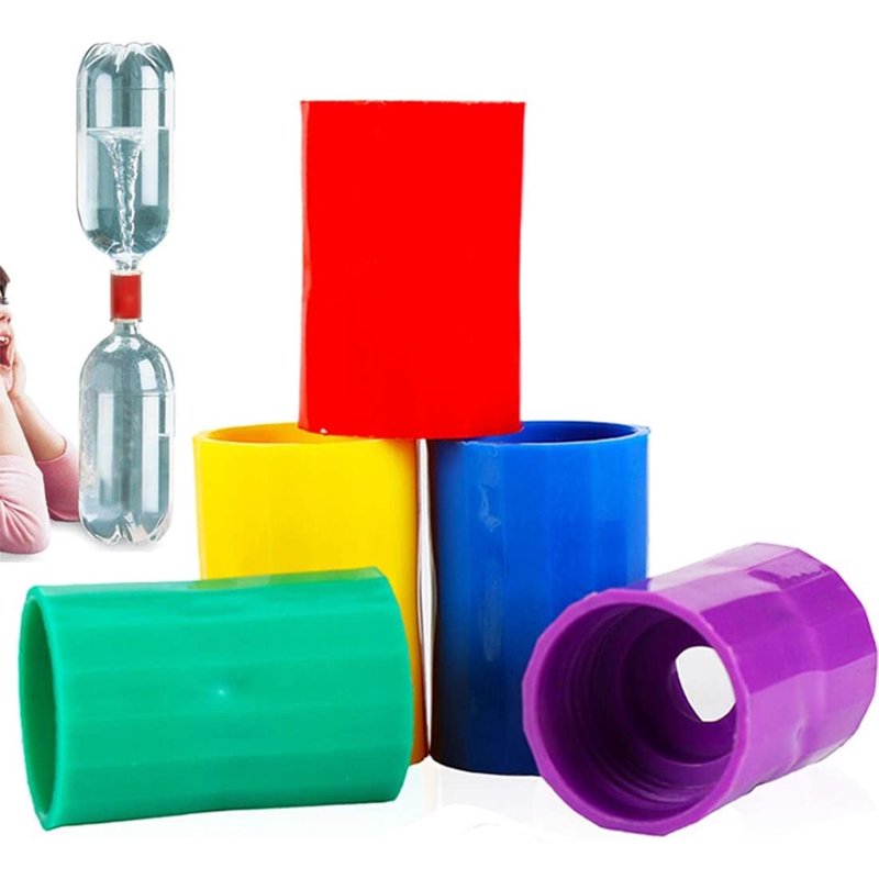 Plastic Vortex Bottle Connectors Set for Science & Educational Experiments - 5 Pieces