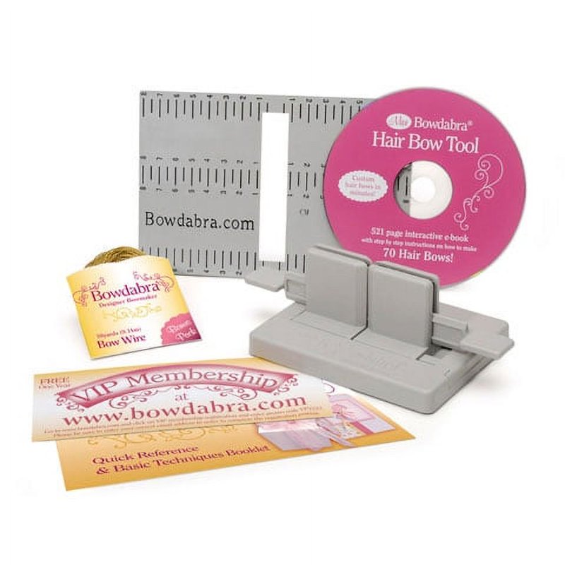 Hair Bow Making Kit for Kids and Crafts - Includes Mini Bowdabra & Wire