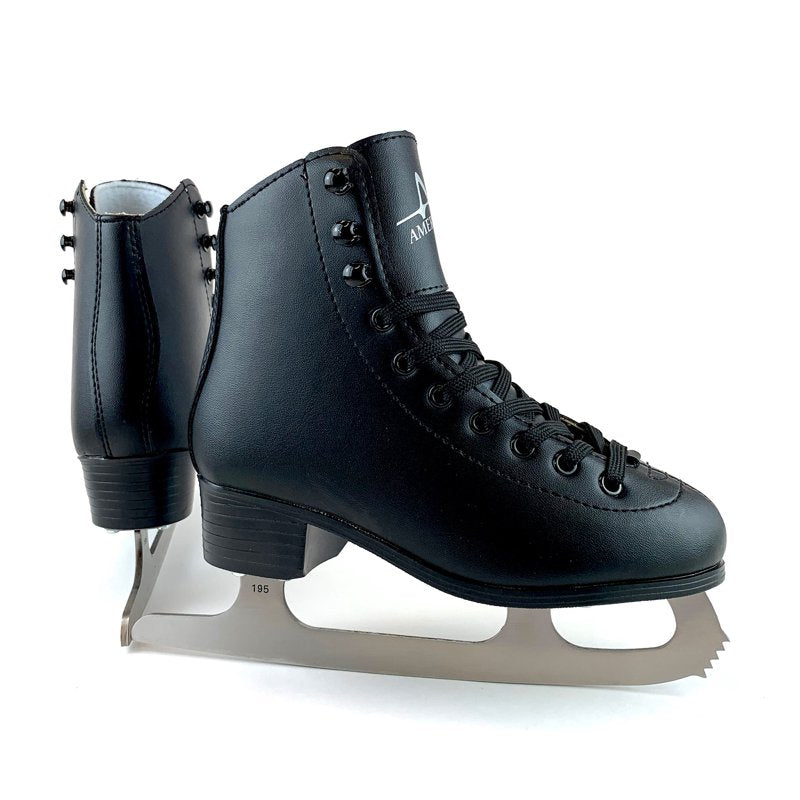 Boy's Tricot Lined Figure Skates with Reinforced Ankle Support