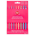 Aluminum Crochet Hook Set - 8 Multicolor Lightweight Knitting Needles