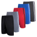 Boys' 5-Pack Mesh Athletic Basketball Shorts with Pockets - Performance Sportswear