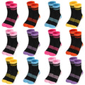 HycLes Boys Athletic Crew Socks 12 Pairs Aged 10-14 Years – Variation 03# Color 3