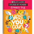 Sticker by Number Dream Big Art Activity Book Spiral Bound for Kids & Adults