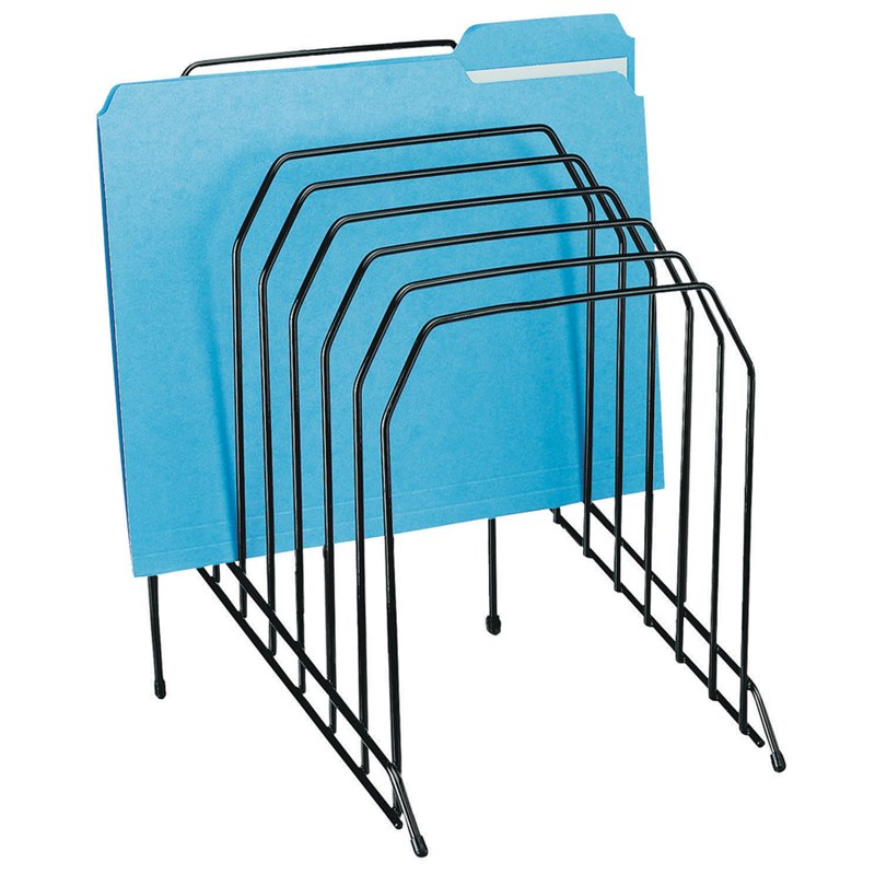 Wire Incline File Organizer for Office Storage - Black