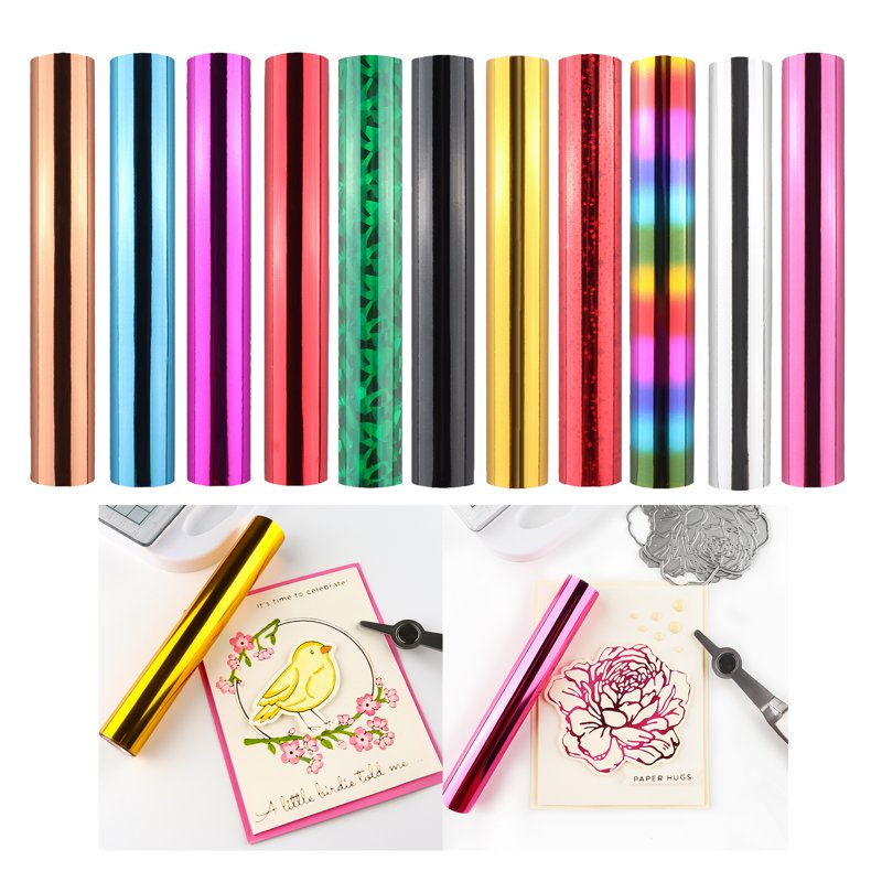 Metallic Foil Transfer Sheets Set - 11 Colors for Card Making & Crafts