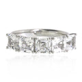 Sterling Silver White Sapphire Band Ring - Hypoallergenic Jewelry for Women