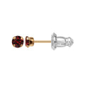 Girls Tween 14K Gold Birthstone Stud Earrings - February Crystal Jewelry