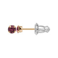 Girls/Tween 14K Yellow Gold Birthstone Stud Earrings - July Crystal