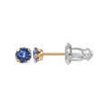Girl’s 14K Yellow Gold Birthstone Stud Earrings - September Crystal