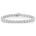Sterling Silver Tennis Bracelet with Simulated White Diamonds - 7.25"