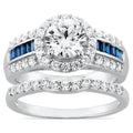 Sterling Silver Cluster White Diamond Engagement Ring - Hypoallergenic Jewelry