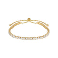 Sterling Silver Cubic Zirconia Tennis Bracelet 14K Gold-Plated 10 Inch
