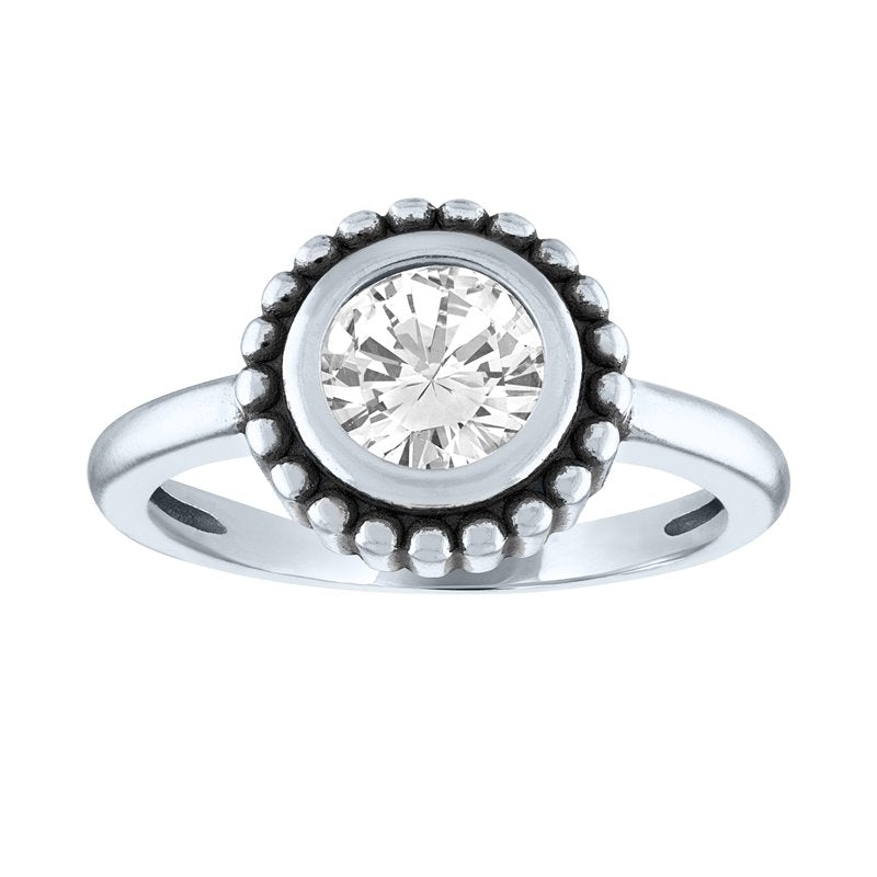 Sterling Silver Simulated Diamond Ring for Women - Elegant Jewelry Gift