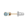Girls' March Birthstone Crystal Stud Earrings in 14K Yellow Gold - Toddler & Tween Jewelry