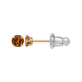 Girls' 14K Yellow Gold Birthstone Stud Earrings with Crystals - November & All Variants