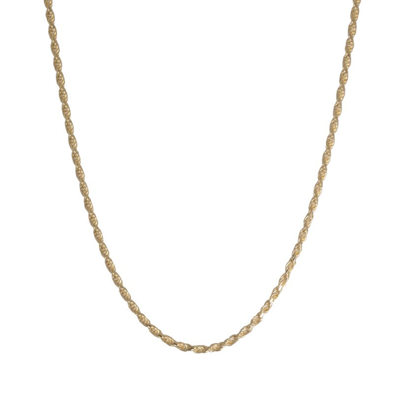 Gold-Plated Rope Chain Necklace 20in 24in - Fine Jewelry Accessory