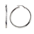 Sterling Silver Rope Twist Hoop Earrings 40MM for Women